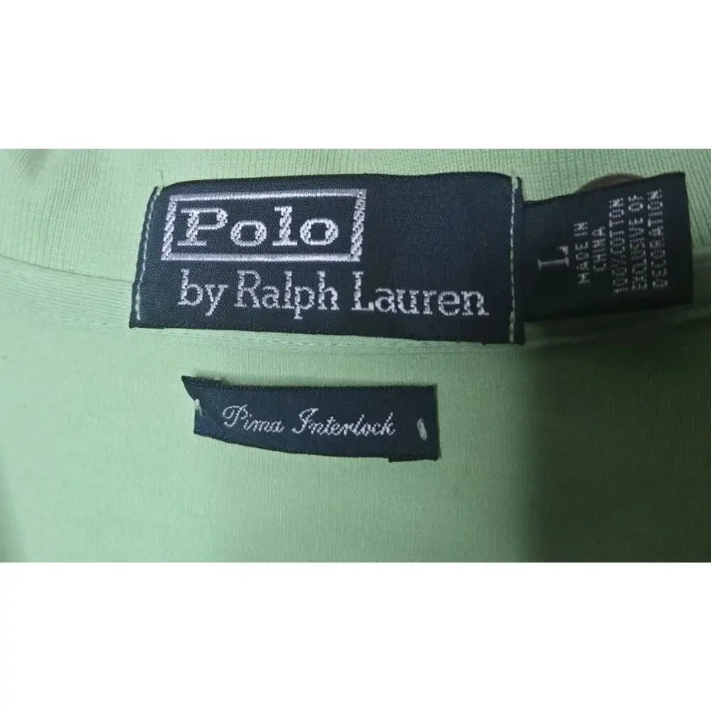 Polo by Ralph Lauren Men’s Polo Shirt Size L Green Classic Fit Pima Cotton